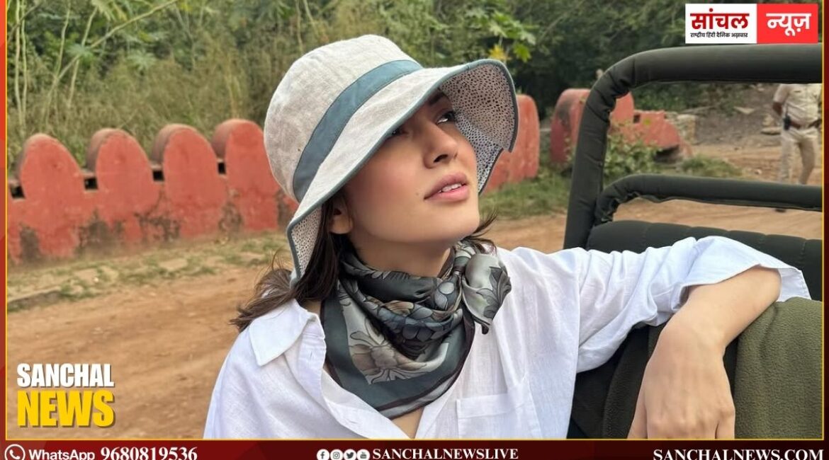 अभिनेत्री हंसिका मोटवानी ने रणथंभौर में बाघों और भालुओं का किया दीदार, जंगली दोस्तों के साथ सेल्फी—रणथंभौर, तुम सच में जादू हो!