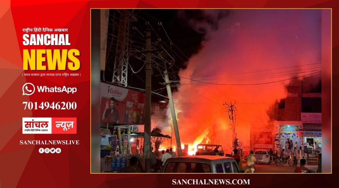पोकरण में जोधपुर रोड पर रेस्टोरेंट में लगी भीषण आग, दूर-दूर तक सुनाई दे रही धमाकों की आवाज़