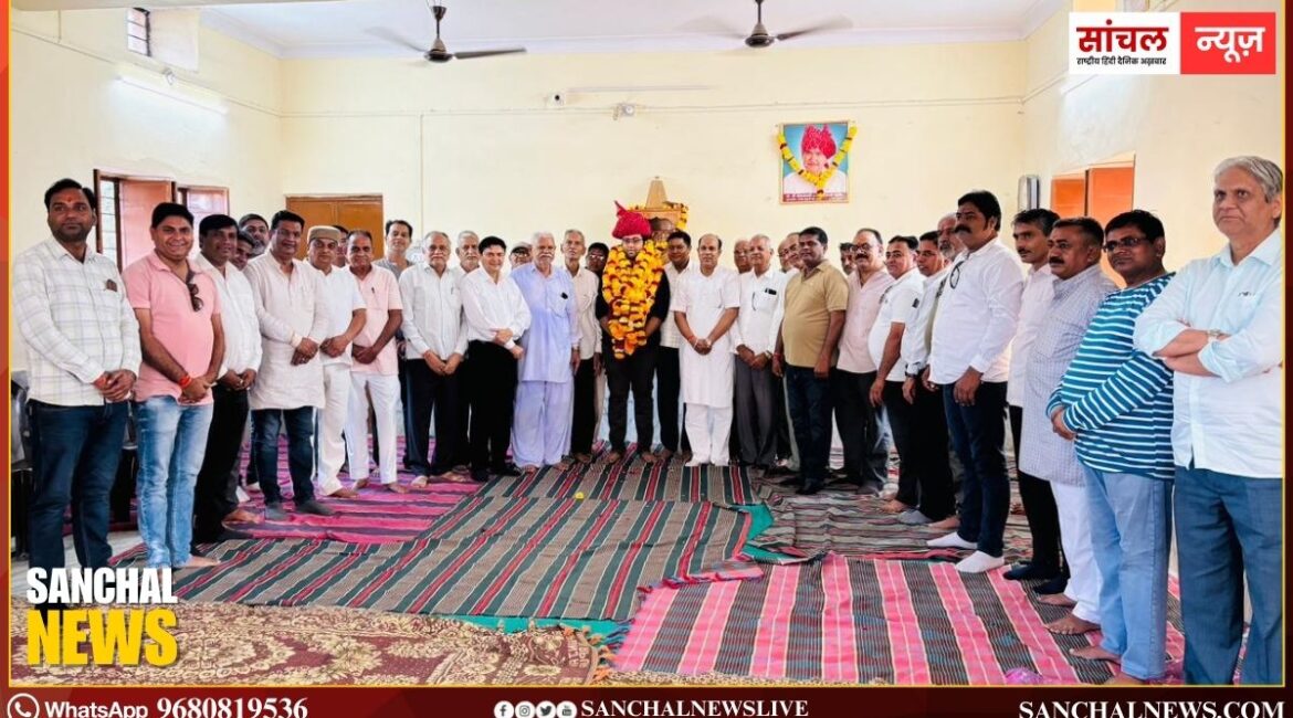 माली समाज सेवा संस्थान ने यूपीएससी में नव चयनित माली जयदीप गहलोत का स्वागत अभिनंदन किया