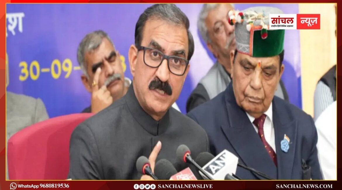 CM सुक्खू ने केंद्र सरकार से चंडीगढ़ में 7.19% हिस्सेदारी, BBMB से बकाया राशि, और जल विद्युत परियोजनाओं में 50% रॉयल्टी की मांग की