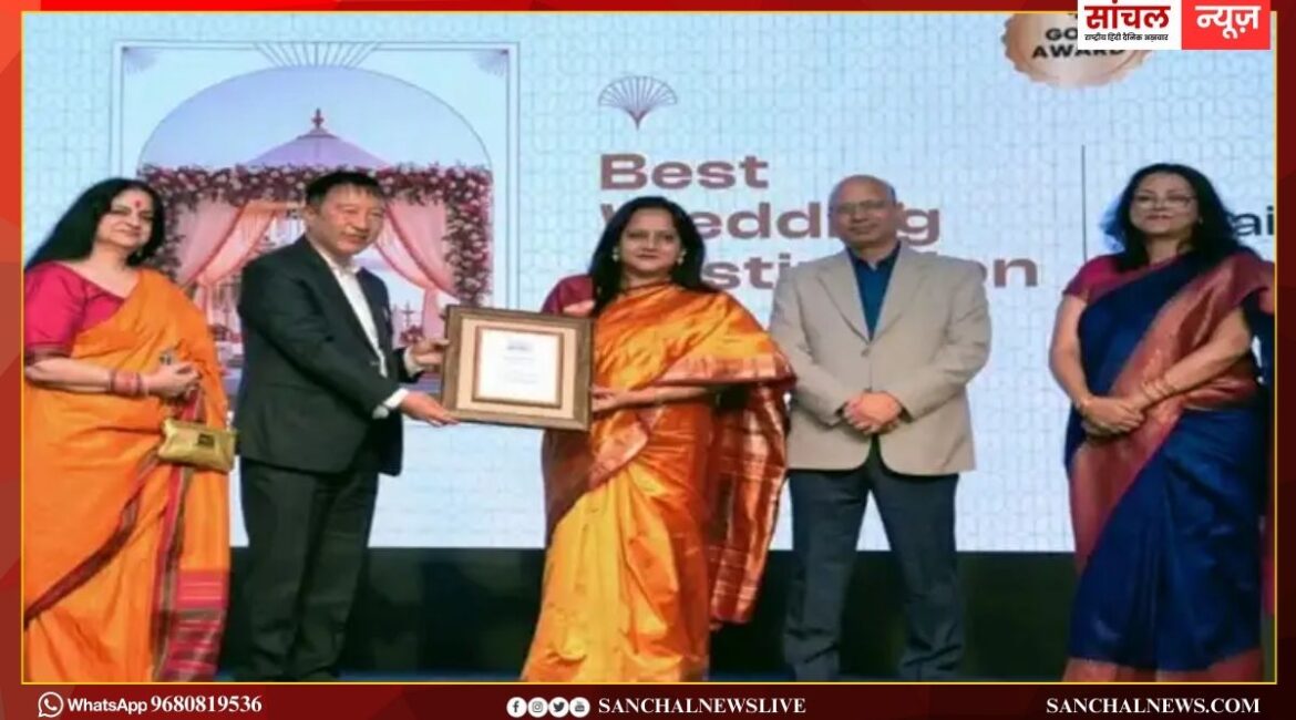 ‘बेस्ट वेडिंग डेस्टिनेशन’ अवॉर्ड, आउटलुक ट्रैवलर अवॉर्ड्स 2025 में उदयपुर फिर चमका