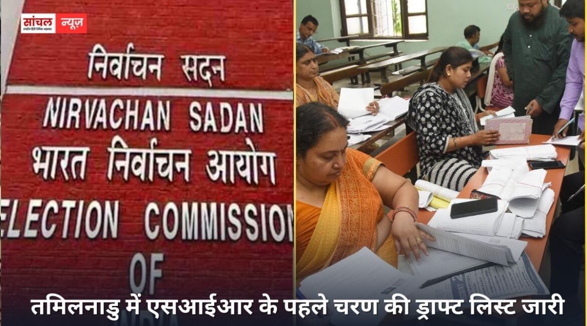 तमिलनाडु में एसआईआर के पहले चरण की ड्राफ्ट लिस्ट जारी; पहले ड्राफ्ट में करीब एक करोड़ मतदाताओं के कट गए नाम