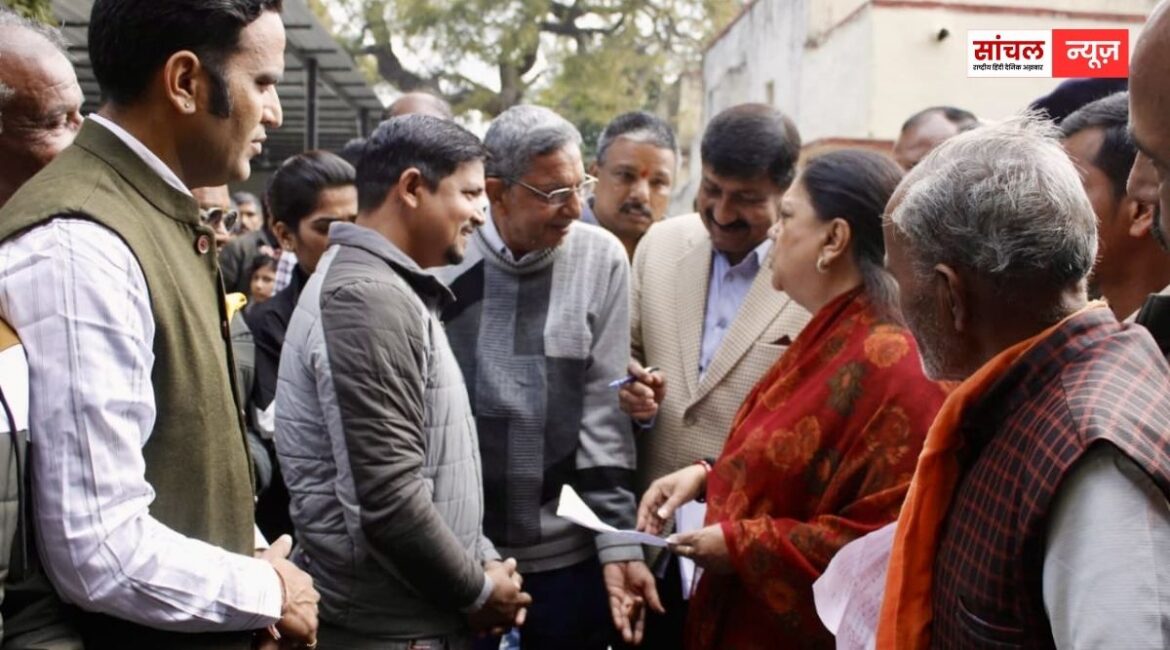 पूर्व मुख्यमंत्री वसुंधरा राजे ने रविवार को झालावाड़ दौरे रही, मंडल अध्यक्षों और कार्यकर्ताओं से की मुलाकात,, उमड़े कार्यकर्ता