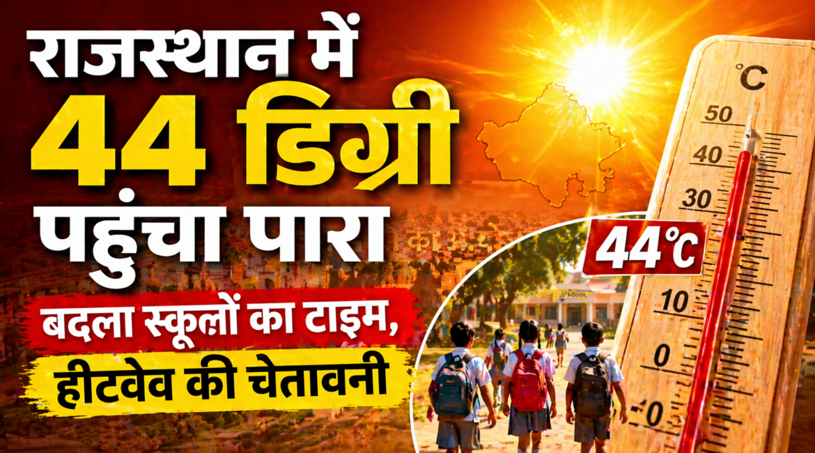 राजस्थान में 44 डिग्री पहुंचा पारा; बदला स्कूलों का टाइम, हीटवेव की चेतावनी