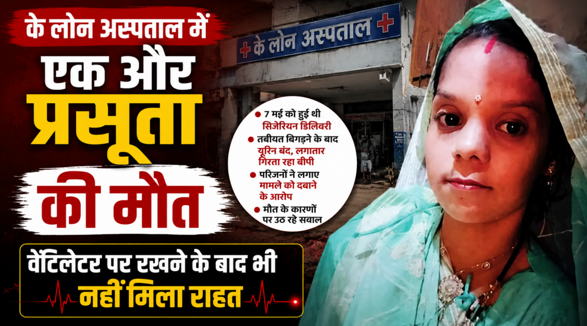 जेके लोन अस्पताल में एक और प्रसूता की मौत, वेंटिलेटर पर रखने के बाद भी नहीं मिला राहत