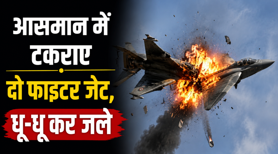 अमेरिका में एयर शो के दौरान बीच आसमान में टकराए दो फाइटर जेट, धू-धू कर जले