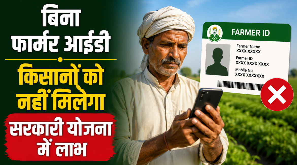 किसानों को नहीं मिलेगा सरकारी योजना में लाभ, सरकारी योजनाओं का लाभ लेने के लिए अब फार्मर आईडी जरूरी, जानें घर बैठे कैसे करें अप्लाई?