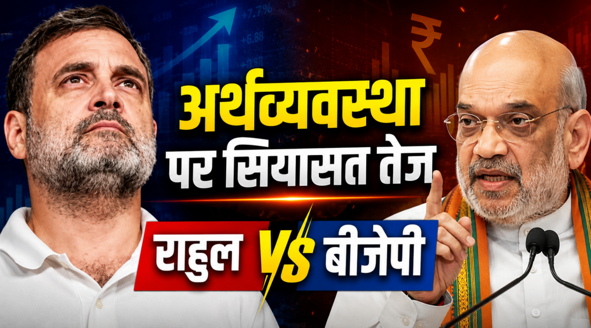 अर्थव्यवस्था पर सियासत तेज: विकास दर के आंकड़ों को लेकर बीजेपी और राहुल गांधी आमने-सामने