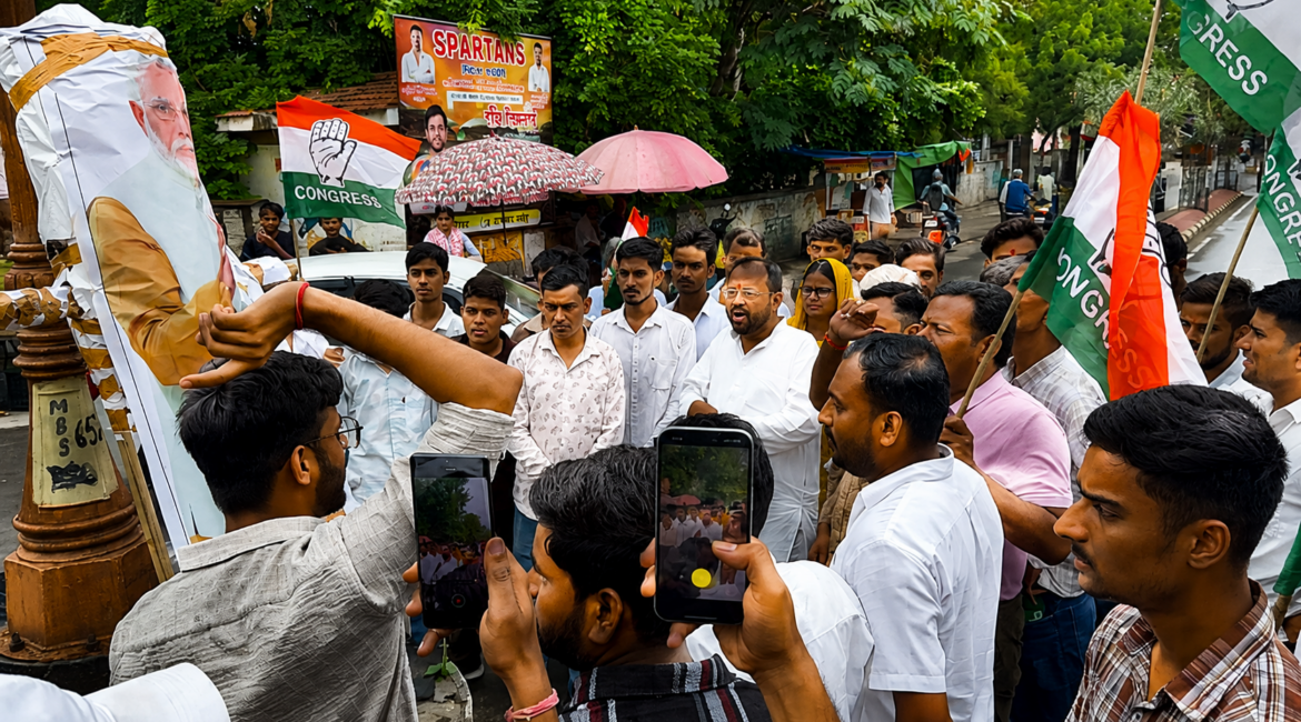 शिवगंज में कांग्रेस का केंद्र सरकार पर हमला: पेपर लीक को लेकर फूटा गुस्सा, पीएम का पुतला फूंक जताया विरोध शिवगंज में कांग्रेस का केंद्र सरकार पर हमला: पेपर लीक को लेकर फूटा गुस्सा, पीएम का पुतला फूंक जताया विरोध