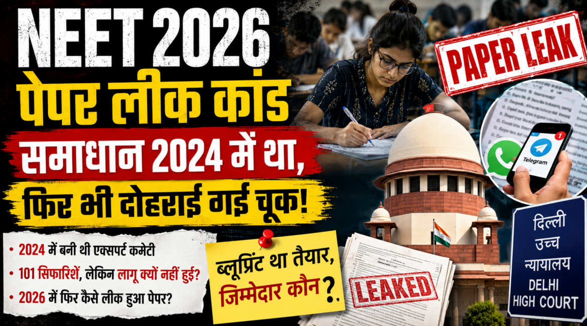 NEET पेपर लीक: 2024 में मिला था समाधान, फिर 2026 में कैसे दोहराई गई वही चूक? NEET पेपर लीक: 2024 में मिला था समाधान, फिर 2026 में कैसे दोहराई गई वही चूक?