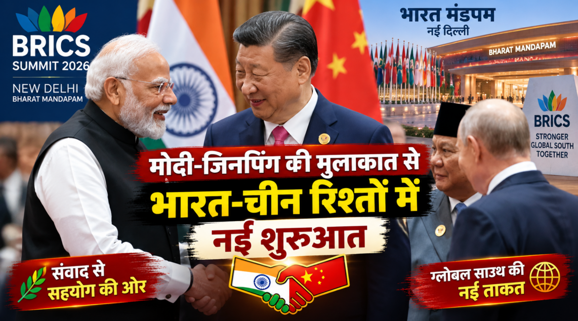 BRICS Summit 2026: मोदी-जिनपिंग की मुलाकात से भारत-चीन रिश्तों में नई शुरुआत के संकेत, सीमा और व्यापार पर भी नजर BRICS Summit 2026: मोदी-जिनपिंग की मुलाकात से भारत-चीन रिश्तों में नई शुरुआत के संकेत, सीमा और व्यापार पर भी नजर