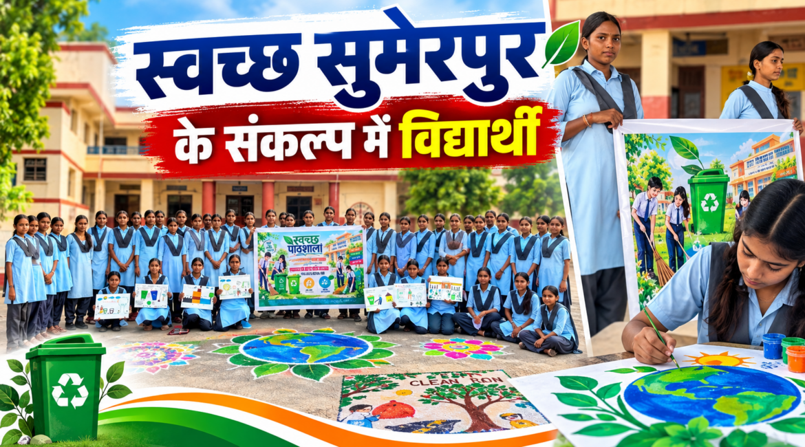 स्वच्छ सुमेरपुर के संकल्प में विद्यार्थियों की रचनात्मक भागीदारी स्वच्छ सुमेरपुर के संकल्प में विद्यार्थियों की रचनात्मक भागीदारी